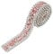 Rhinestone Ribbon Sparkle Crystal Wrap Roll Sewn or Hot Fix for Prom Dresses Belt Applique Hair Clip Collar Decoration 1 Yard(Pink)