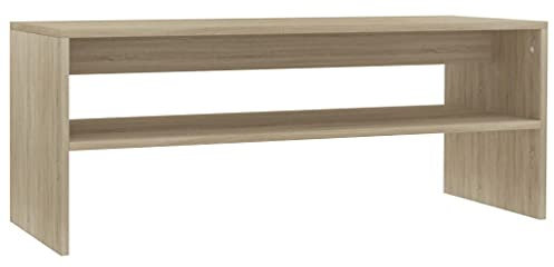 vidaXL Couchtisch Wohnzimmertisch Beistelltisch Kaffeetisch Sofatisch Telefontisch Tisch Teetisch Ablagetisch Sonoma-Eiche 100x40x40cm Holzwerkstoff