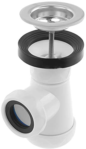 PrimeMatik - Sifón Botella Extensible con válvula para Lavabo-Bidet 1 1/2 x 70 mm