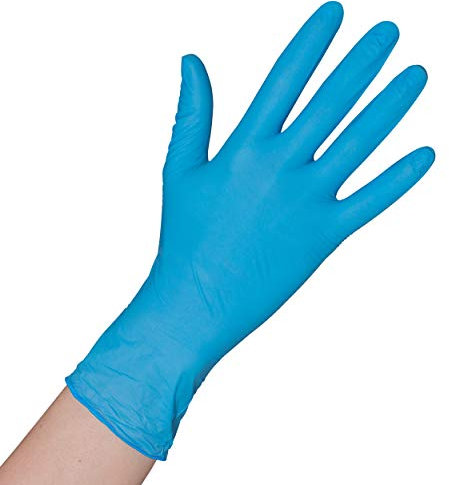 Herrmann 200x Einweghandschuhe Weiß, Einmalhandschuhe S, Handschuhe Einweg 200 Stück/Box, Gummihandschuhe puderfrei, latexfreie Nitrilhandschuhe in S, M, L, XL Putzhandschuhe, Koch-/Küchen-Handschuhe