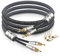 SKW 1 par Cable de altavoz con conectores banana, Conductor interior de cobre/plata Cables de altavoz para cine en casa, amplificadores, altavoces, sistemas de alta fidelidad - 3M