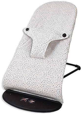 Babyline Bocobla - Funda Algodón Hipoalergénica, Hipersuave y Transpirable para Hamaca Babybjörn Balance, Soft y Bliss (Confeti Blanco), unisex