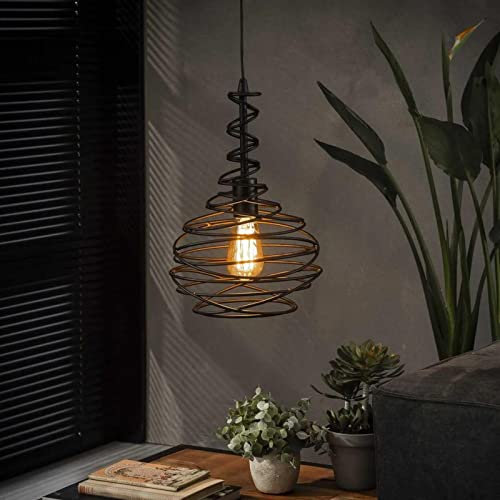 famlights Retro Deckenlampe Ruby für Esstisch / 1-flammige Metall Pendelleuchte/Esszimmerlampe industrial/Dimmbar Hängelampe Metall Esszimmer/Deckenleuchte Pendellampe Hängelampe Küche modern