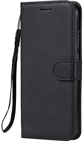 DENDICO Coque pour Xiaomi Redmi Note 7 / Redmi Note 7 Pro, PU en Cuir Coque Portefeuille Étui Housse, Design Classique TPU Coque pour Xiaomi Redmi Note 7 / Redmi Note 7 Pro - Noir