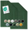 Blumtal 2er Set Premium Frottier Badematte - Badeteppich Oeko-TEX® Zertifiziert, waschbarer Badvorleger 50x80cm, saugstark & weich, dunkelgrün