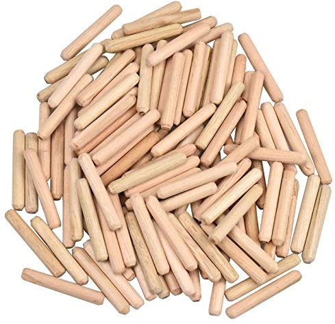 100PCS Pasadores de Madera, Espigas 6mm X 40mm, Tacos Redondos Para Muebles de Carpintería, Carpintero Aficionado DIY