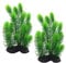sinzau Aquarium Plant, Artificial Fish Tank Plants Decoration, 28cm, Green, 2 Pieces