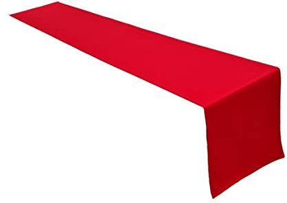 Lemos Home Hochwertiger Tischläufer Tischwäsche aus 100% Baumwolle Kollektion Konzept, Farbe & Größe wählbar (Tischläufer - 40x200cm, Rot)