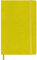 Moleskine Classic Liniertes Notizbuch, Hardcover aus Seide mit Elastikverschluss, Taschenformat, Farbe Heu Gelb