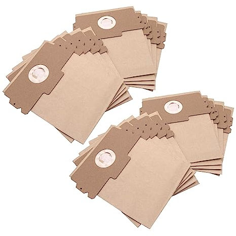 vhbw 20x Sacs compatible avec AEG Compact Vampyr 406, 415, 408, 412, 400 aspirateur - 26cm x 21cm marron