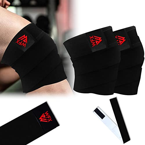 Kniebandagen für Gewichtheben, strapazierfähig, Ellenbogenstütze, Fitnessstudio, Workout, Bein, Kniestütze, Schutz, Bodybuilding, Krafttraining, elastische Bandage (schwarz)