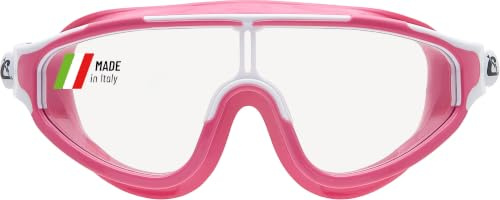 Cressi King Baloo Kid Goggles - Gafas Unisex Niños de Natación, Piscina y Snorkel, Rosa/Blanco, 7/15 Años