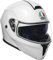 AGV Streetmodular ECE 22-06 Mono, Modularer Helm, Motorrad Klapphelm ECE 22-06 P/J in Zwei Konfigurationen zugelassen, mit Sonnenblende, Materia Matt Weiß, L