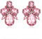 EVER FAITH Strass Cristalli Art Deco Orecchini, Banchetto Prom Multi Goccia Marquise Brillante Orecchini a lobo per Donna Rosa Argento-fondo