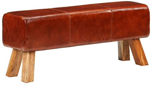 Tidyard Sitzbank Turnbock Flurbank Sitzkommode Schuhbank Truhenbank Sitztruhe Flurschrank Schuhtruhe Beistellbank Polsterbank Wohnzimmerbank Bank für Esszimmer Schlafzimmer Küche, Braun 110 cm