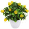 Decoración de Plantas de Limonero Artificial, Maceta de Limón Artificial, Plantas de Maceta Verde Falsas, Adornos de Flores, Mini Limonero en Maceta, Limón Falso para Decoraciones de(Amarillo)