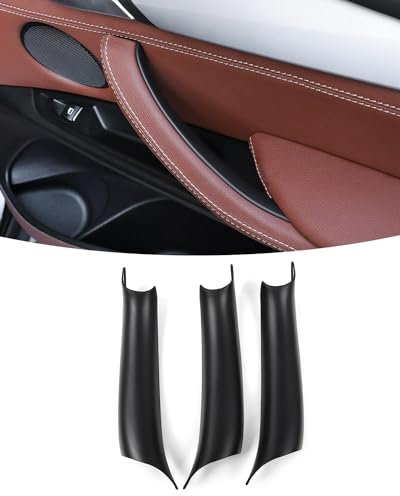 LALAIJDOU X5 F15/X6 F16 Türgriffabdeckungen, 3 Stück schwarze Griffschalen für BMW X5 F15 2014-2018, X6 F16 2015-2018,Linke und rechte Seite Türgriff Innenseite Türgriffschalen 3 Sets (Schwarz)