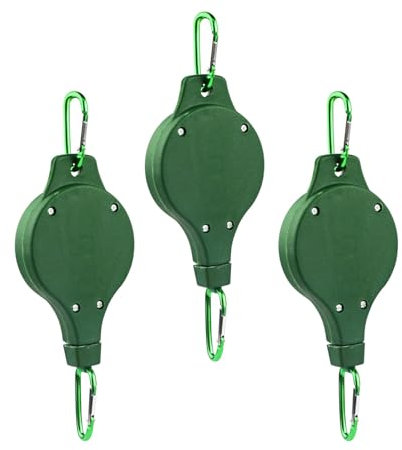 Youery 3 Pièces Crochet Suspension Plante, Plantes Suspendues Crochets de Panier de Fleurs Suspendus Robustes, pour Suspendre des Paniers à Plantes Pot de Fleur Cage à Oiseau, Vert