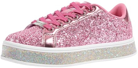 LUCKY STEP Baskets Mode à Plateforme pour Femme Confortables Semelle Épaisse pour la Marche et Le Tennis (Rose Vif/Multicolore, 6US-36EU-3UK)