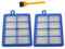 MCHNIC Lot de 2 filtres HEPA de rechange pour aspirateur Electrolux H12 EL4100 EL6986A EL4050 ZE346B ZUA3840P ZTI7635 FC9302 9304 FC9171 150 x 120 x 25 mm avec brosse