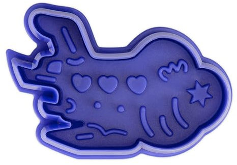Städter Präge-Ausstecher Flugzeug 6,5 cm Blau