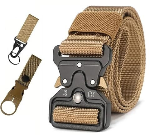 Generic Item Name: RKS Taktischer Gürtel, Schwerlast Herren Nylon Militär Gürtel, Schnellverschluss Metallschnalle Tactical Rigger Gürtel 130 * 3.8cm (Coyote Brown)