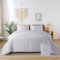 bienDo Bamboo Bedding Double Duvet Set, Vegan Silk, 400 Thread Count— Cooling, More Breathable and Softer than Egyptian Cotton, Hypoallergenic Luxury Quilt Cover-Light Grey