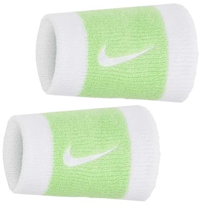 Coppia Polsini Tennis lunghi NIKE Swoosh Double Wide più colori (WHITE/VAPOR GREEN/WHITE)