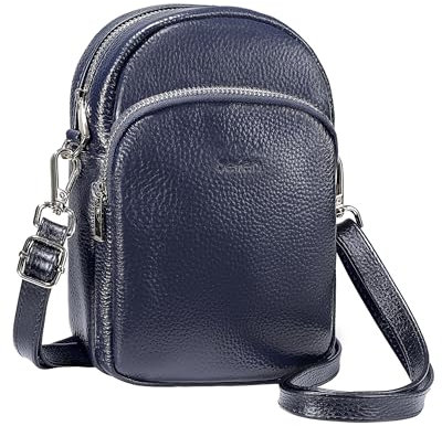 befen Echtleder Handytasche zum Umhängen Damen RFID-Blockierung Handy Umhängetasche Leder Handytasche mit Geldbörse zum Umhängen, Crossbody Bag mit Verstellbar Schultergurt