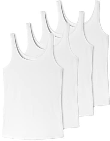 Uncover by Schiesser - 4er Pack - Damen - Unterhemden - Trägertop - Baumwolle