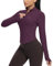 QUEENIEKE Damen Sportjacke Laufjacke mit Lycra Elasthan – Zip-Up Trainingsjacke für Gym Tops Yoga Fitness BBL Running-Jacken (Dunkelmagenta​, 34-36)