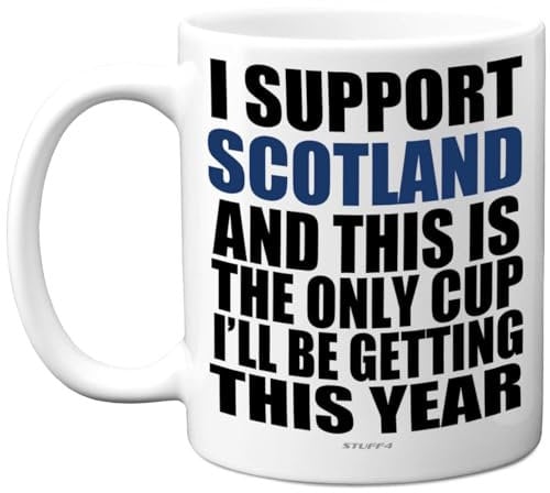 Funny Football Mug Gift for Scotland Fans - Footy Only Cup - Joke Xmas Birthday Mugs Present Gifts for Son Dad Brother Uncle Colleague Friend Cousin, 11oz Ceramic Dishwasher Safe Coffee Tea Cup