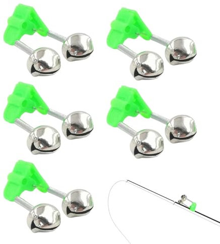 5 Stück Angel Klingel, Alarm Glocke, Knicklichter, Bissanzeiger, Angelzubehör Set Für Angelbegeisterte, Bissanzeiger Glocke Für Die Angelrute