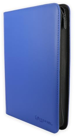 Phoenix Shield Deluxe ZIP-Album, 9 Taschen (Blau) – Schutz-Portfolio für 360 Sammelkarten