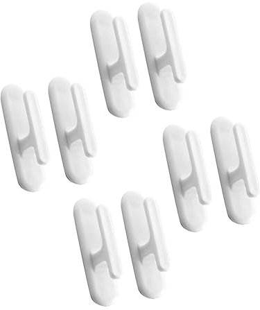 Ciieeo Blind Cord Holder and Adhesive Blind Cord Hook Set Strong Self Adhesive for Curtain Safety 8pcs White Set for Home and Office Use
