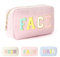 Kytpyi Trousse Trucchi Donna, Pochette Trucchi, Borsa Cosmetica Velluto a Coste Leggero Morbido per Articoli da Toeletta, 25,5*7*14,5cm Portatile Porta Trucchi da Viaggio Data Festa Shopping (Rosa)