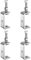 sourcing map 4pcs 304 Stainless Steel C Clamps 2.95 (75mm) Wide Jaw Opening Wood Clamps Metal U Beam Clamp for Woodworking Welding Building Household Mounting