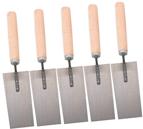 UKCOCO 5stücke Teiliges -spachtel Professionelle Putty Cutter Und Schaber Für Fliesenleger Mauerarbeiten Und Reparaturen Ergonomischer Holzgriff Für Maximalen Und