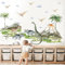 Dinosaurier Wandtattoo XXL, Dinosaurier Wandsticker Kinderzimmer, Selbstklebend Dino Wandaufkleber, Wandtattoo Dinosaurier Vulkan Pflanzen, Jurassic World Tiere Zeichentrick Wanddeko für Babyzimmer