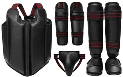 harayaa Taekwondo Schutzausrüstung Set für Boxsport mit Bauchschutz Und Körperschutz, S