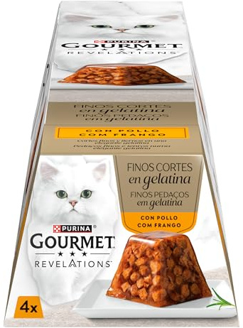 Gourmet Revelations Gelatine mit Huhn Nassfutter Katze 24 x 57 g
