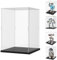 DuvinDD Vitrine en Acrylique pour Lego Chateau 42638 pour Lego Botanicals Orchidée 10343- Base Noire 25x25x35 cm - Protection Contre la Poussière pour Collectionneurs de Maquettes