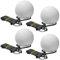 PLLYPE 4 Stück Led Poi Bälle, Leuchtende POI Jonglierbälle mit Regenbogen Farben und Strobe Effekt, LED Poi Jonglierbälle Kinder Verstellbaren Schnüren, Poi Ball Set für Anfänger Kinder und Erwachsene