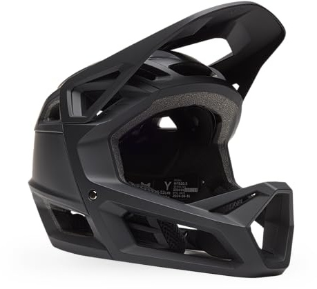 Fox Racing Youth Proframe Matte Black -Unisex- Fahrrad Helm, optimaler Schutz, hohe Belüftung, anpassbare Passform