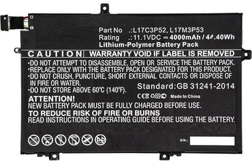 CoreParts Laptop Battery for Lenovo 44Wh 11.1V 4000mAh, FRU01AV463-CP