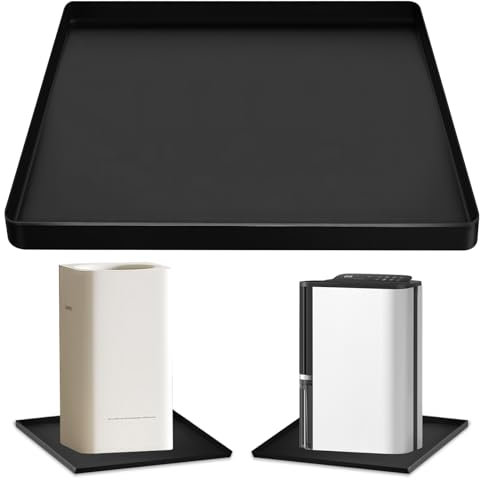 CIEOVO Dehumidifie Drain Pan Silicone Mat, Non-Slip Leak De humidifier Tray Soft Bottom Pad Portable Dehumidifier Silicone Mat with Raised Edge Drip Mat for Floor Protector 23.62X19.68