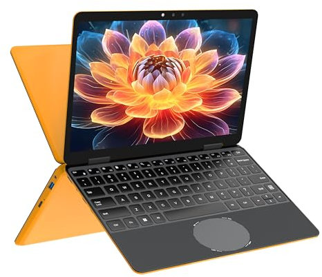 Amita 11 2 in 1 touch screen rosa, processore N100 quad-core, 16 GB RAM 512 GB SSD, riconoscimento facciale, FHD IPS, pieghevole a 360° (giallo, 32 GB RAM | 1 TB SSD)