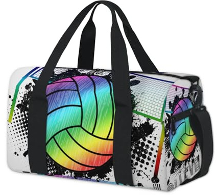 Volleyball-Poster, Sporttasche, Volleyball-Wochenende, Übernachtungstasche, Reisetasche, Reisetasche, für Kinder, Mädchen, Jungen, Damen, Herren