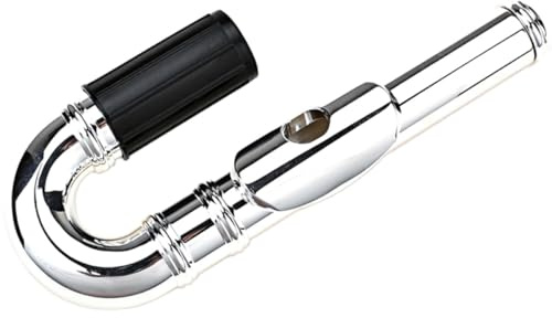 MAGICLULU Metall Flötenersatz Mundstück Gebogenes Flötenstück für Querflöte Robustes Holzblasinstrument Zubehör für Musiker und Bühnenauftritte
