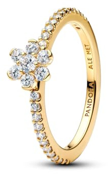 PANDORA Damenring Funkelnde Blume Goldfarben 164499C01